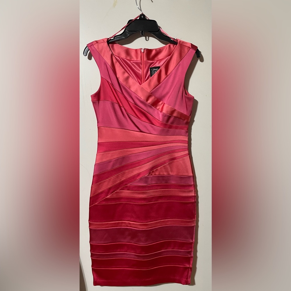 Jax Pink and Red Bodycon Mini Dress